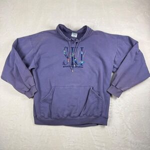 Vintage 90s Northstar at Tahoe Ski Embroidered Sweatshirt Purple Unisex XL